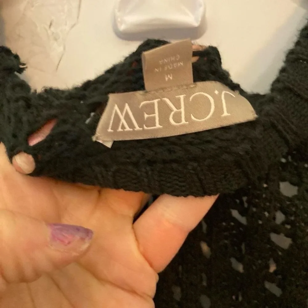J.Crew black knit sweater Size M #knitwear #